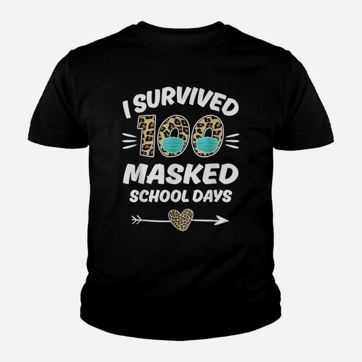 I Survived 100 Masked School Days Funny 100Th Day Of School Youth T-shirt