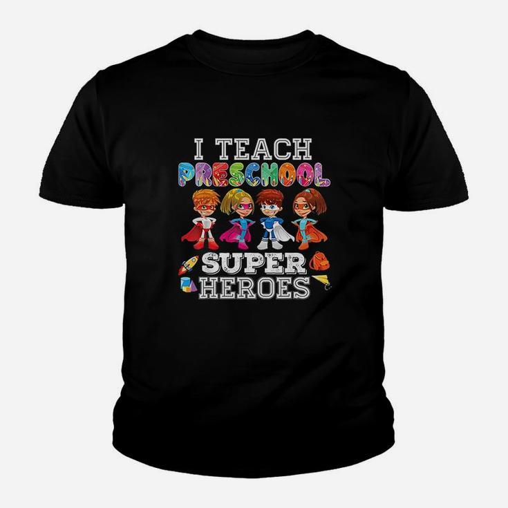 I Teach Preschool Superheroes Youth T-shirt