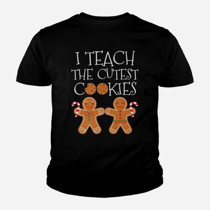 I Teach The Cutest Cookie Teacher Funny Christmas Shirt Gift Youth T-shirt
