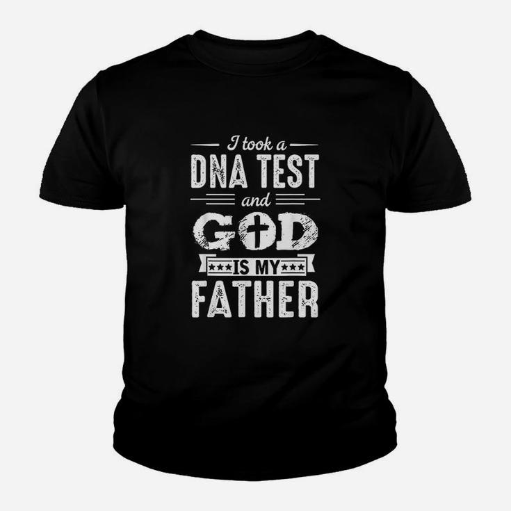 I Took A Dna Test And God Is My Father Design Christian Youth T-shirt