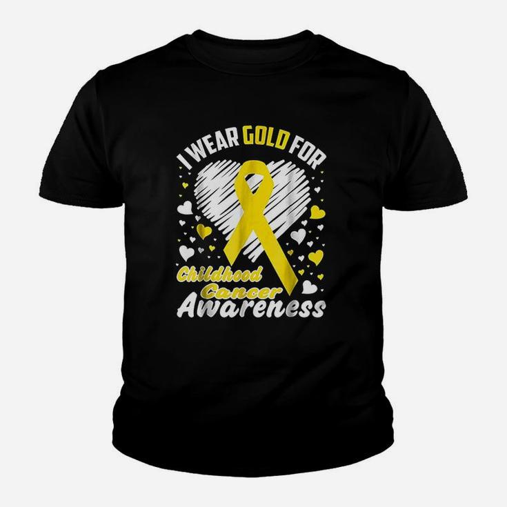 I Wear Gold For Childhood Youth T-shirt