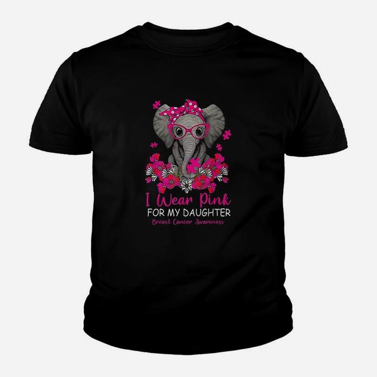 I Wear Pink For My Daughter Awareness Warrior Youth T-shirt
