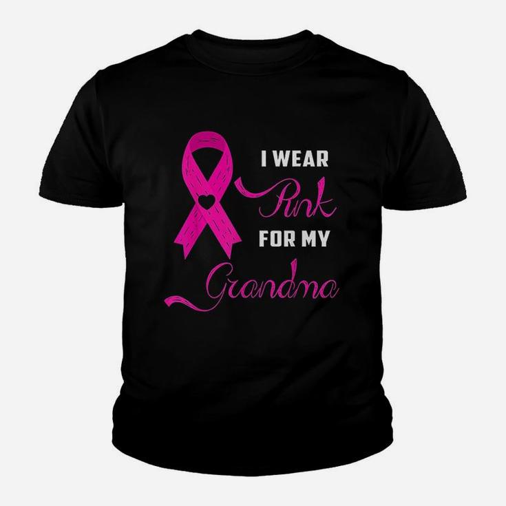 I Wear Pink For My Grandma Awareness Youth T-shirt