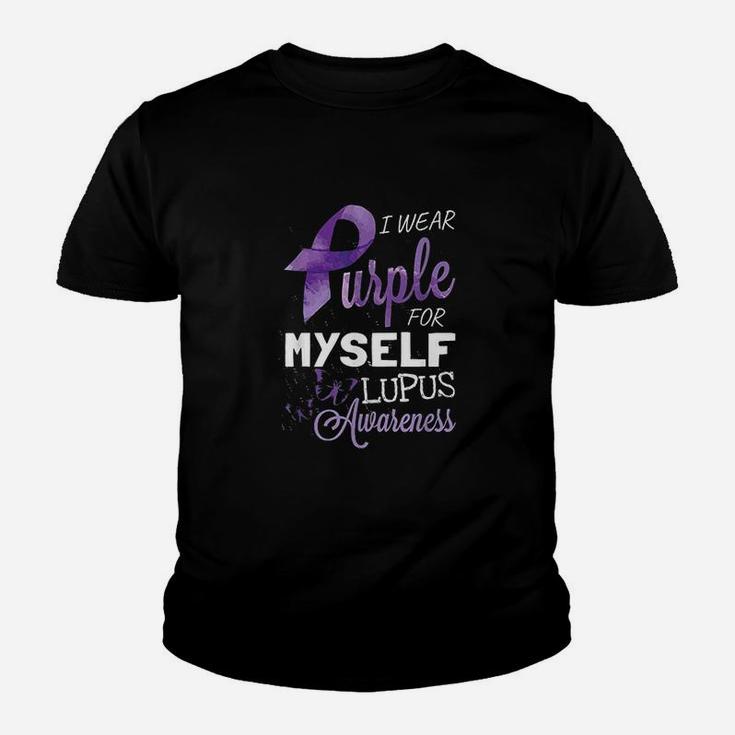 I Wear Purple For Myself Lupus Awareness Youth T-shirt