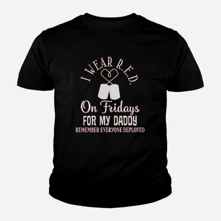 I Wear Red On Friday For Daddy Youth T-shirt