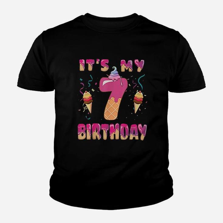 Ice Cream 7Th Birthday Youth T-shirt