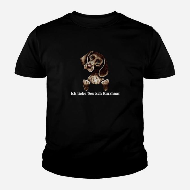 Ich liebe Deutsch Kurzhaar Kinder Tshirt für Hundeliebhaber