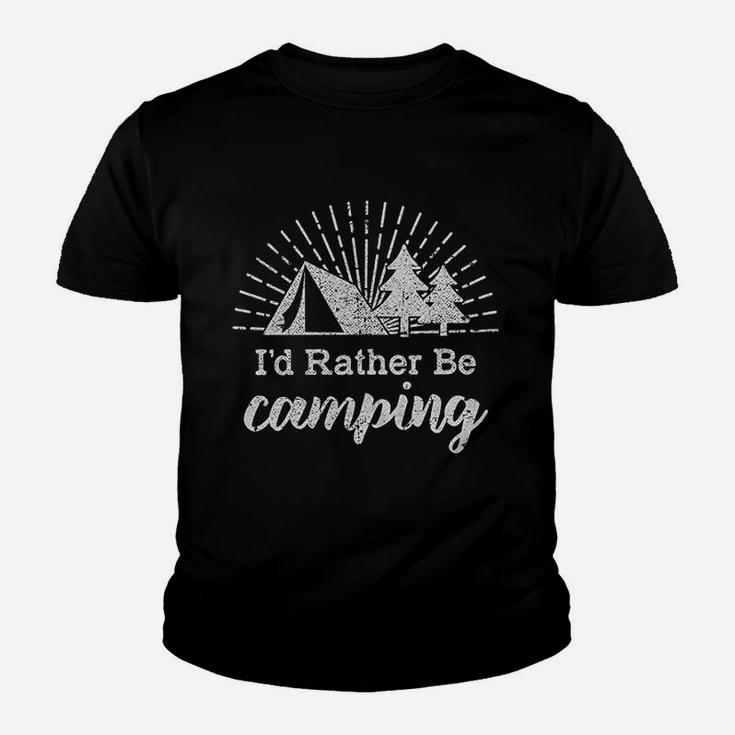 Id Rather Be Camping Youth T-shirt