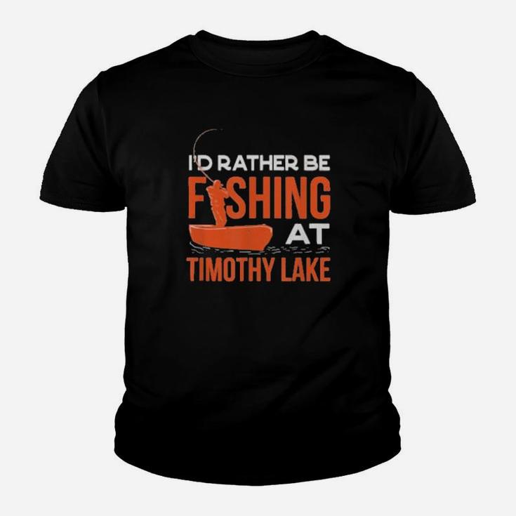 Id Rather Be Fishing At The Lake Youth T-shirt
