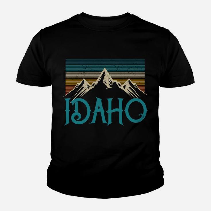Idaho Vintage Mountains Nature Hiking Pride Souvenirs Gift Youth T-shirt
