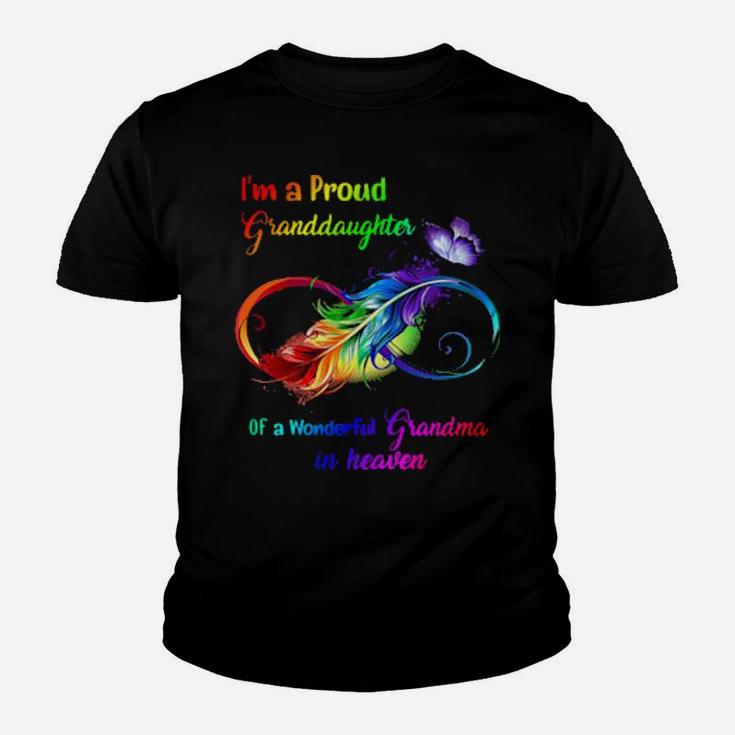 I'm A Proud Granddaughter Of A Wonderful Grandma In Heaven Youth T-shirt