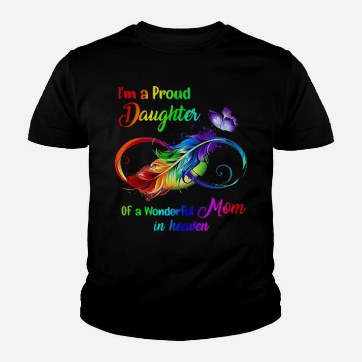 Im A Proud Granddaughter Of A Wonderful Mom In Heaven Youth T-shirt