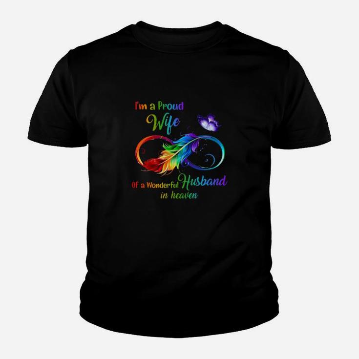 I'm A Proud Wife Of A Wonderful Husband In Heaven Youth T-shirt
