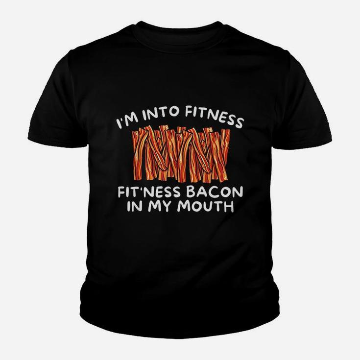 Im Into Fitness Fitness Bacon In My Mouth Youth T-shirt