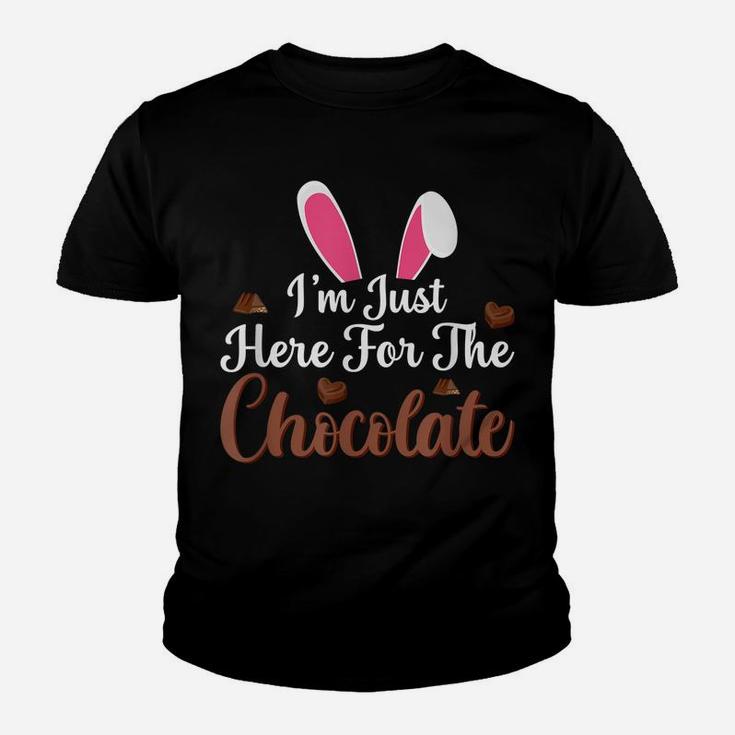 I'm Just Here For The Chocolate Funny Easter Bunny Youth T-shirt