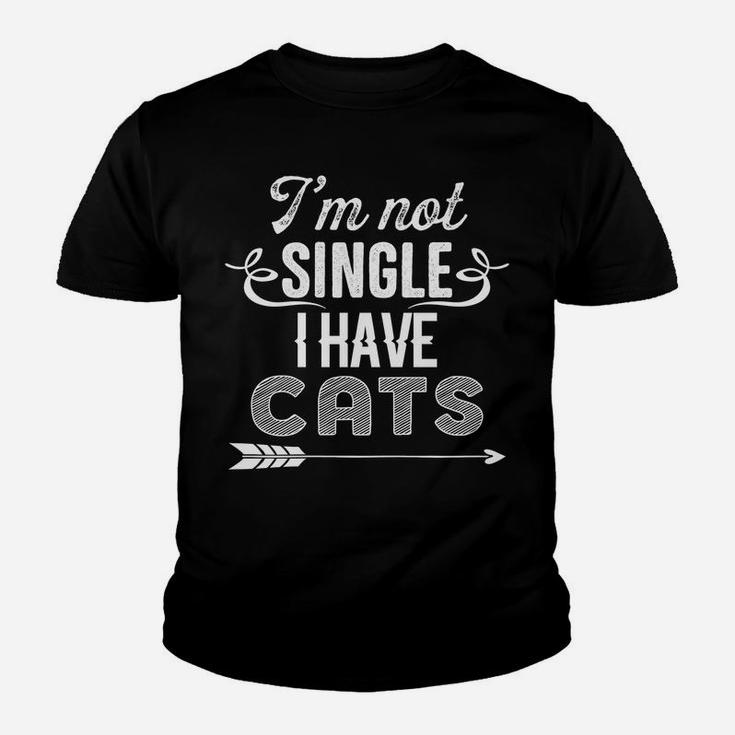Im Not Single I Have Cats Valentines Day Gift Cat Youth T-shirt