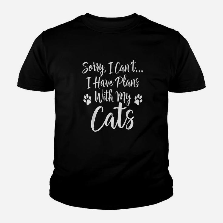 Im Sorry I Cant I Have Plans With My Cats Youth T-shirt