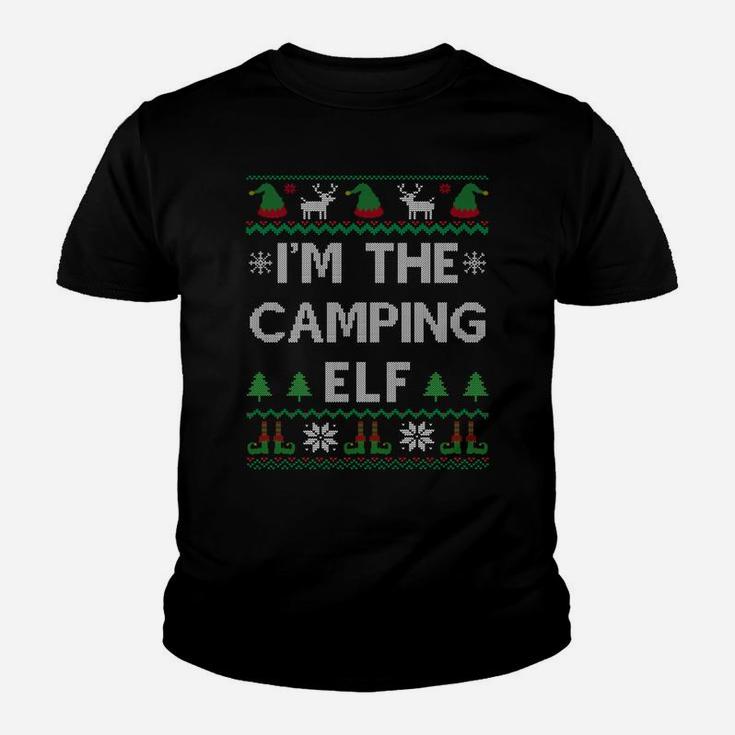 I'm The Camping Elf Funny Camper Camp Lover Ugly Christmas Sweatshirt Youth T-shirt