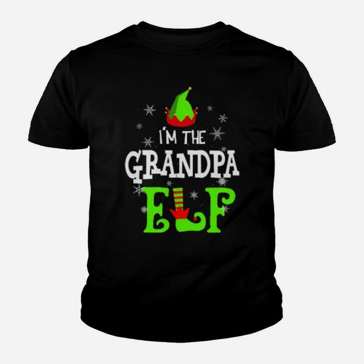 I'm The Grandpa Elf Funny Group Matching Family Xmas Celebrate Youth T-shirt