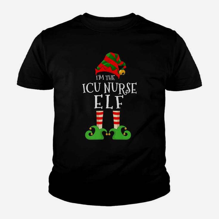 I'm The Icu Nurse Elf Cool Matching Christmas Pajama Costume Youth T-shirt
