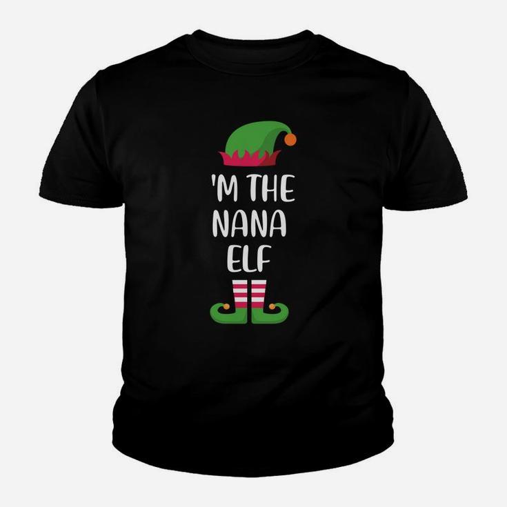 I'm The Nana Elf Christmas Family Matching Group Funny Youth T-shirt