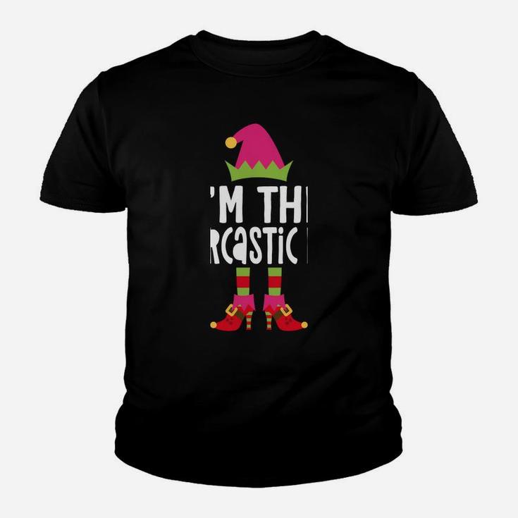 I'm The Sarcastic Elf  Matching Christmas Costume Youth T-shirt