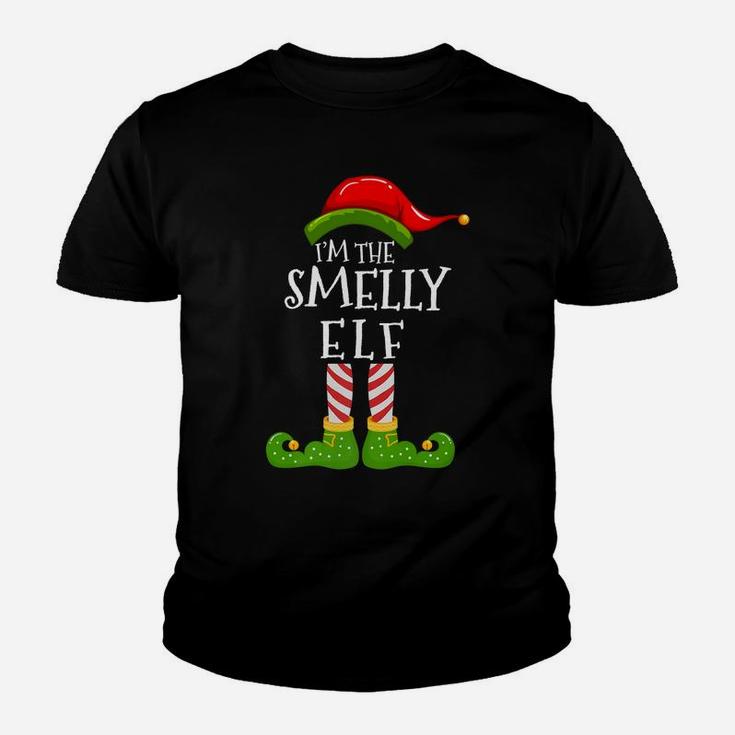 I'm The Smelly Elf Group Matching Family Christmas Pyjamas Youth T-shirt