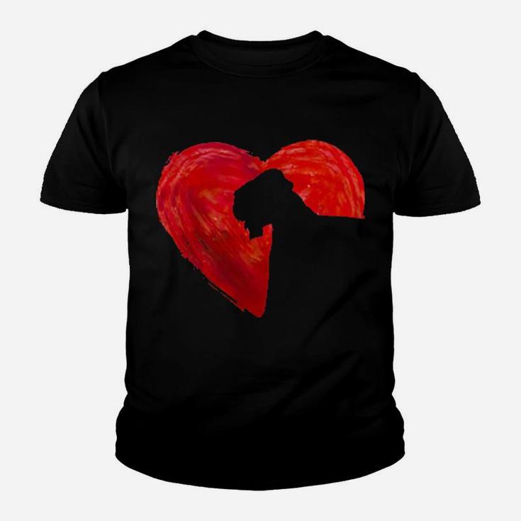 In My Heart Valentine's Day Silhouette Wheaten Terrier Youth T-shirt
