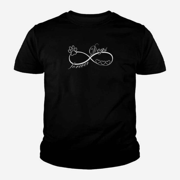 Infinity-Liebes-Design Schwarzes Kinder Tshirt, Klassisches Style Tee