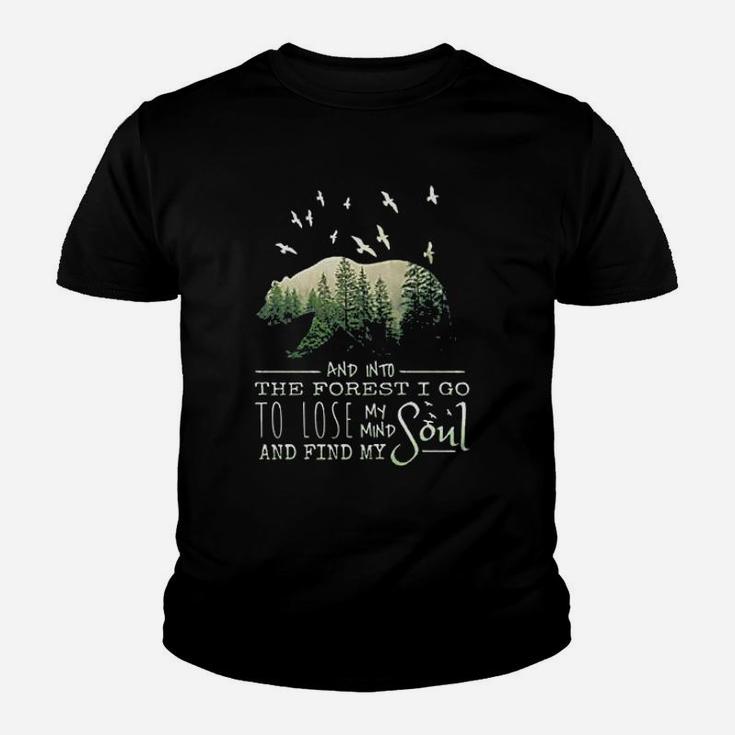 Into The Forest I Go Hiking Camping Nature Lover Gift Youth T-shirt
