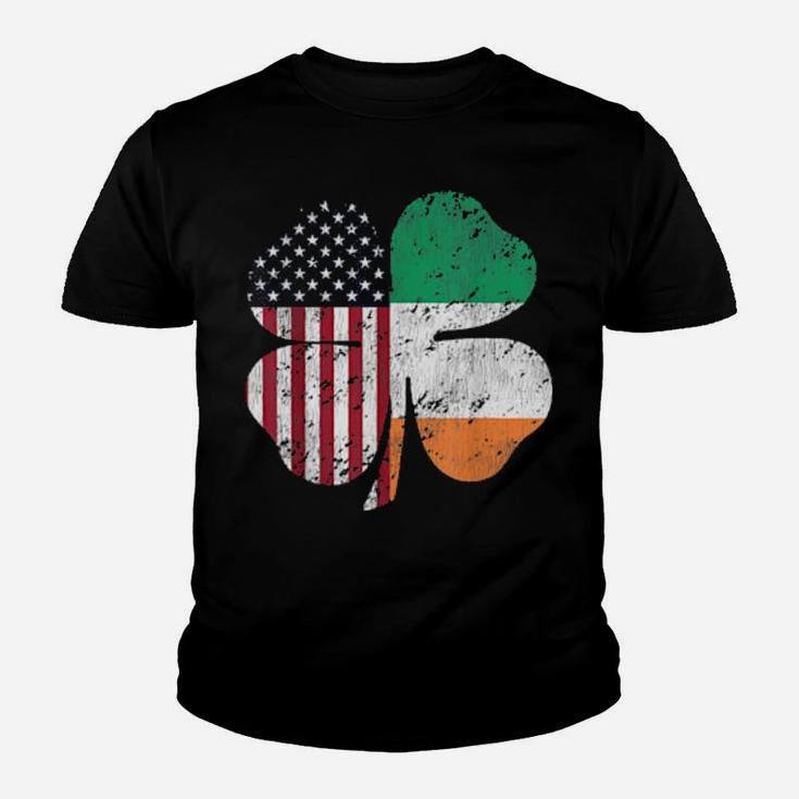 Irish American Shamrock Flag Grunge Weathered St Patrick's Youth T-shirt