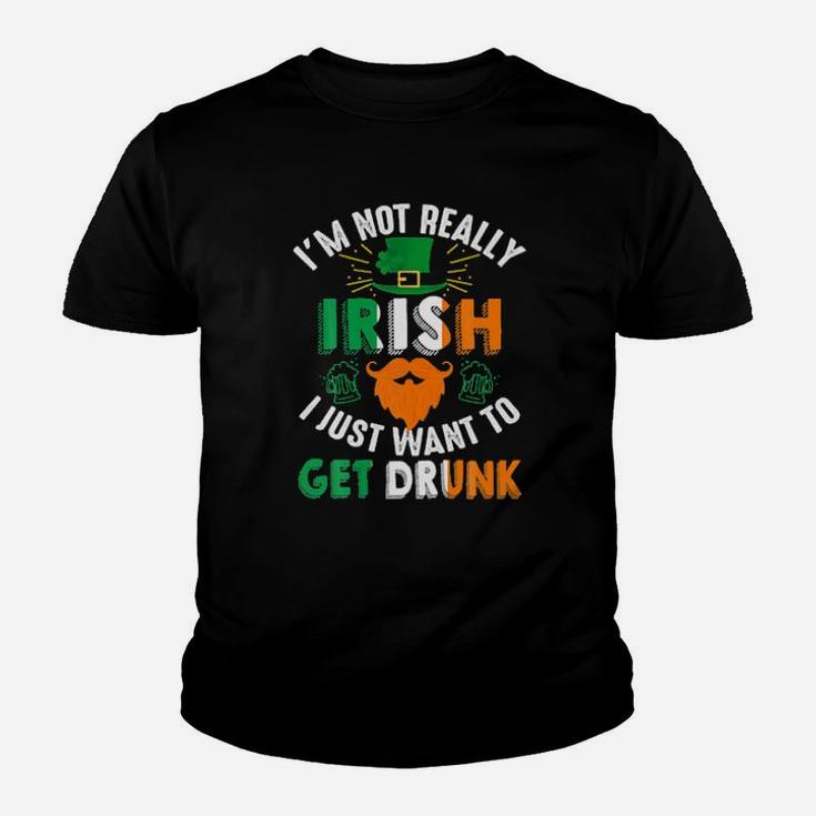 Irish I Just Want To Get Drunk Youth T-shirt