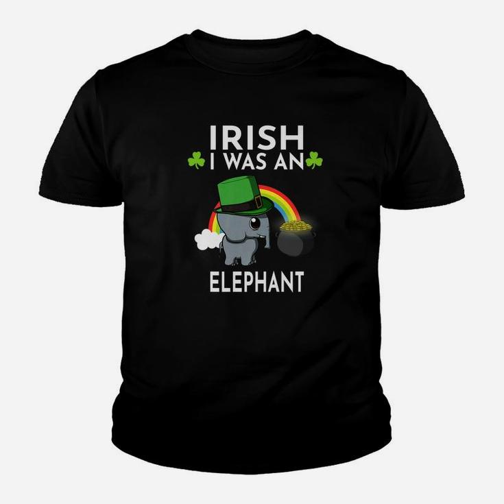 Irish I Was An Elephant Leprechaun St Patricks Day Youth T-shirt
