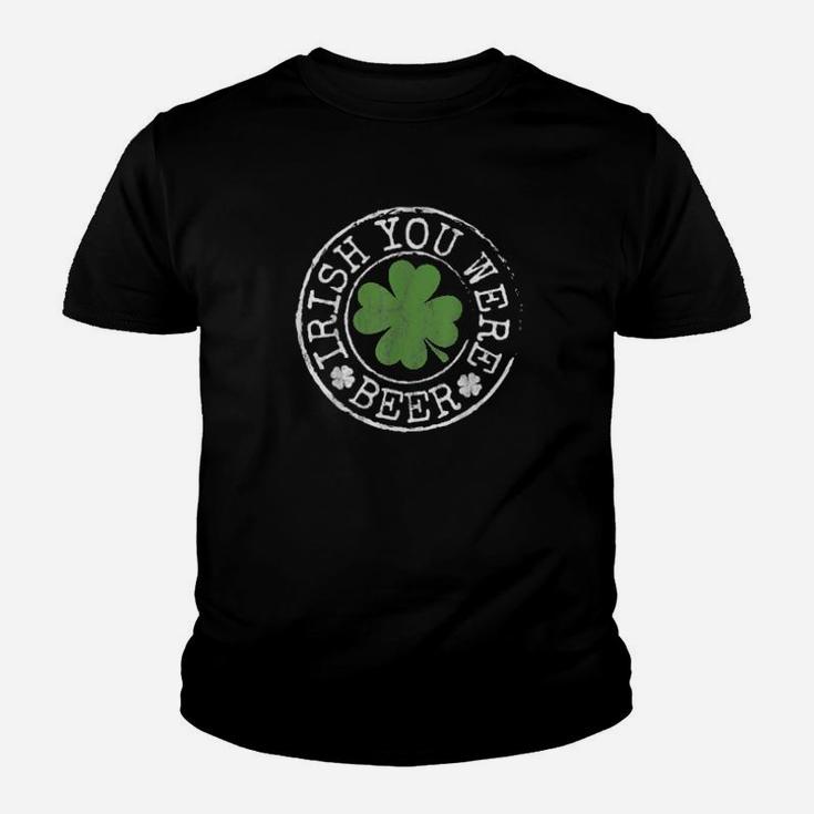 Irish You Were Beer Clovers Stamp St Patricks Day Youth T-shirt