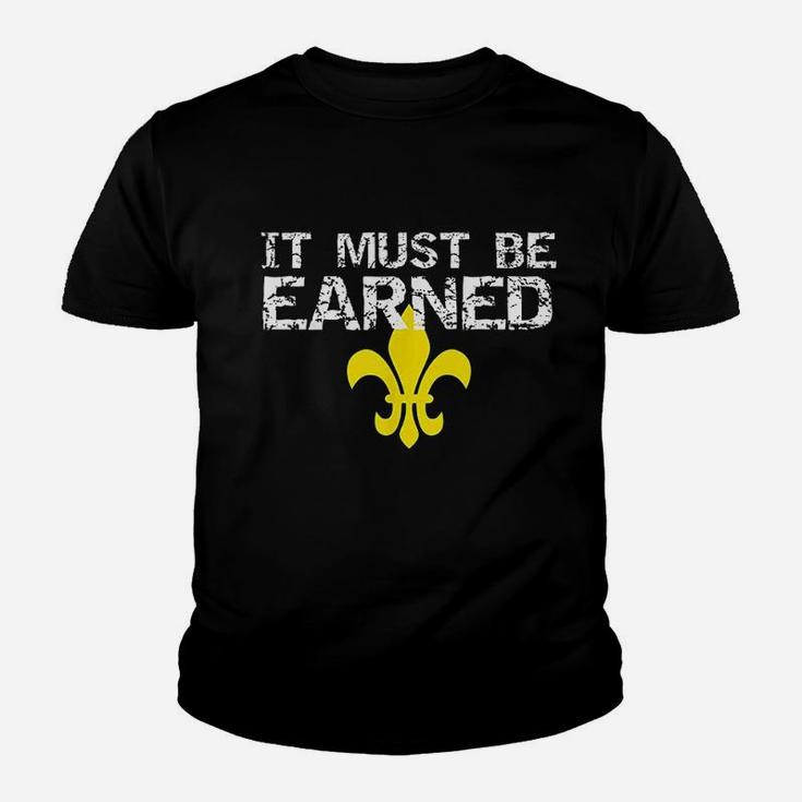 It Must Be Earned Scout Symbol Youth T-shirt