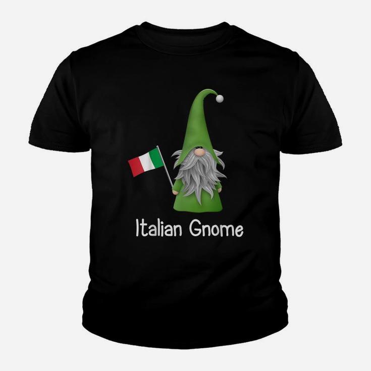 Italian Gnome Holding The Flag Of Italy Youth T-shirt
