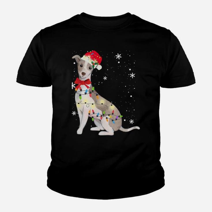 Italian Greyhound Dog Christmas Light Xmas Mom Dad Gifts Sweatshirt Youth T-shirt