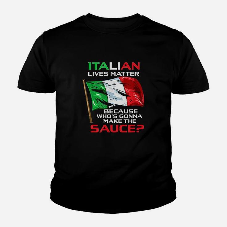 Italian Lives Matter Funny Italian Gift Funny Italy Gift Youth T-shirt