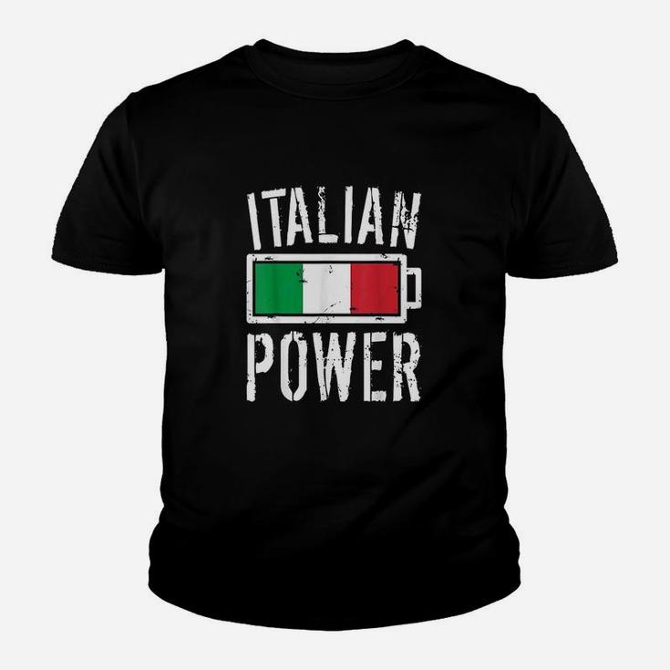 Italy Flag  Italian Power Battery Proud Youth T-shirt