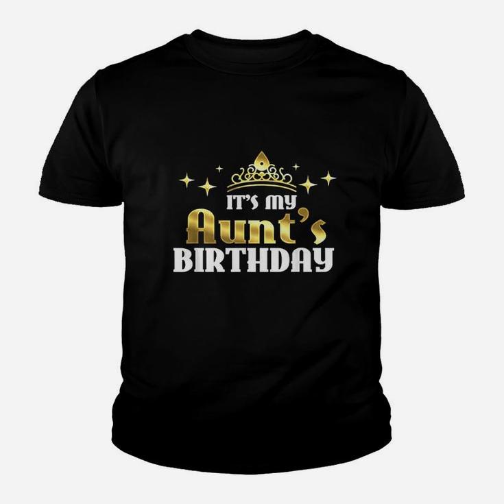 Its My Aunts Birthday Funny Cute Auntie Gift For Aunts Youth T-shirt
