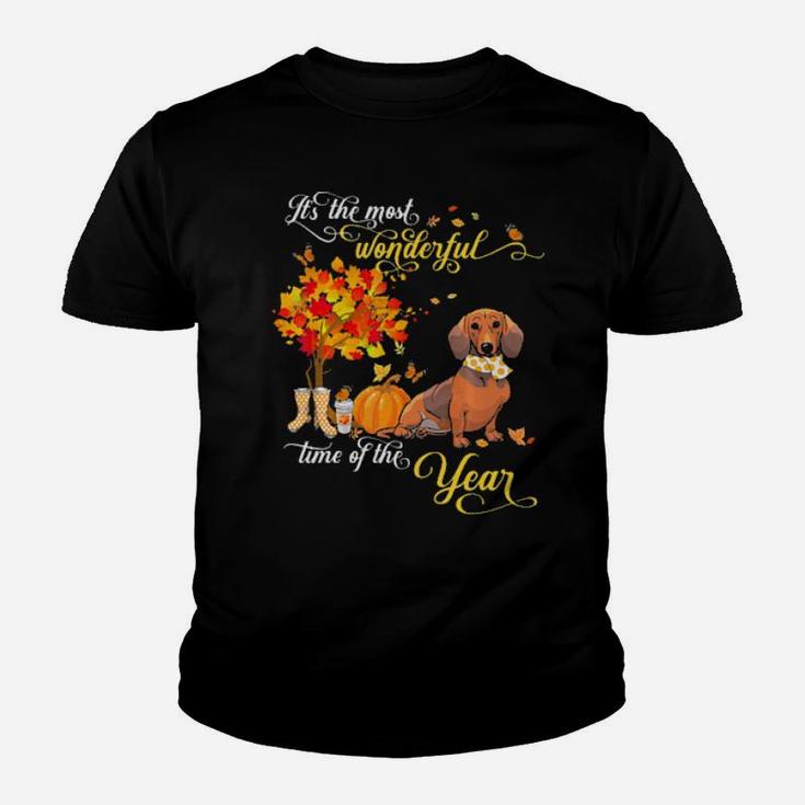 It's The Most Wonderful Time Of The Year  Dachshund Dog Youth T-shirt