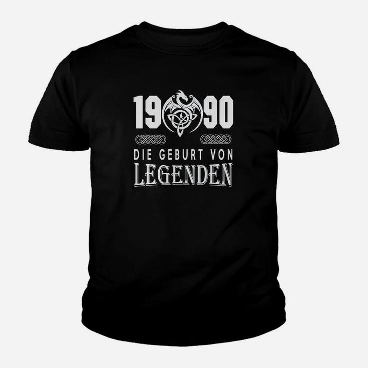 Jahrgang 1990 Schwarzes Kinder Tshirt Geburt von Legenden Design