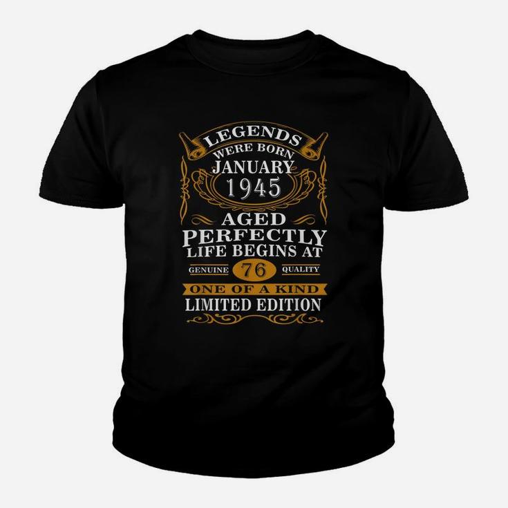 January 1945 76Th Birthday Gift 1945 Year Old For Men Women Youth T-shirt