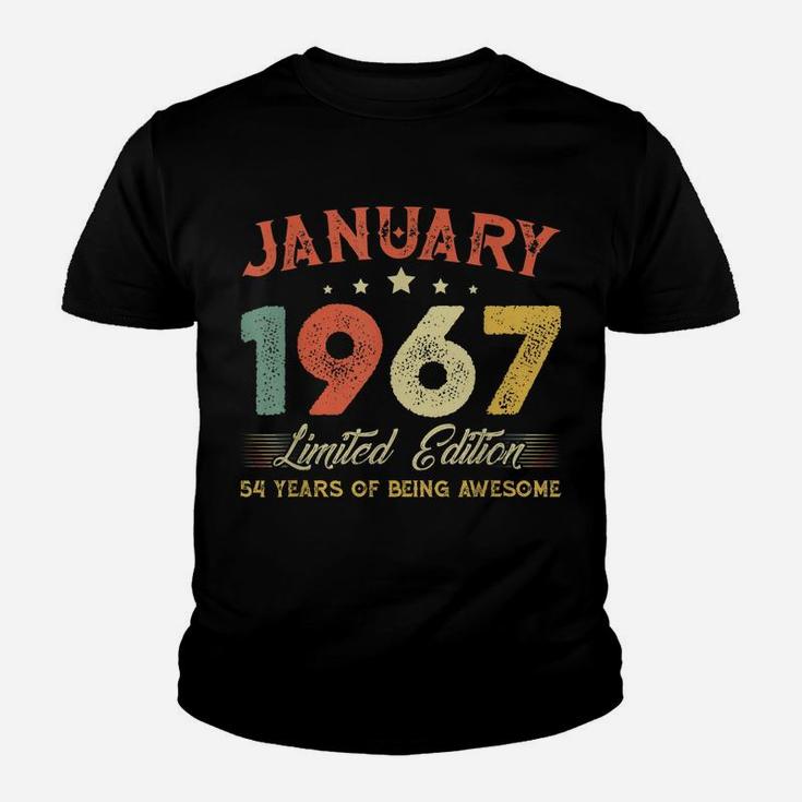 January 1967 54 Years Old Retro 54Th Birthday Gift Youth T-shirt