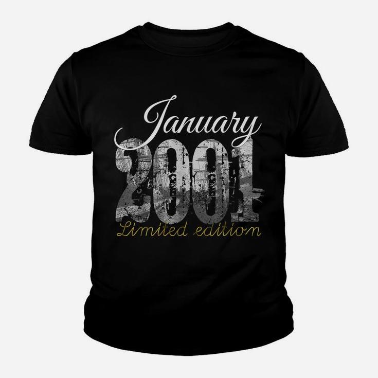January 2001 Tee - 19 Year Old Shirt 2001 19Th Birthday Gift Youth T-shirt