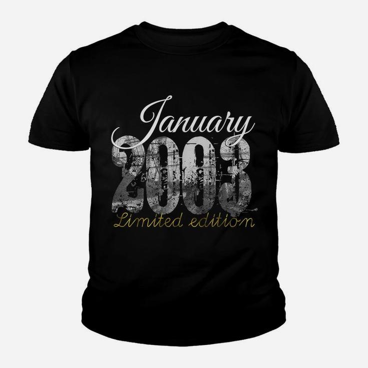 January 2003 Tee - 17 Year Old Shirt 2003 17Th Birthday Gift Youth T-shirt