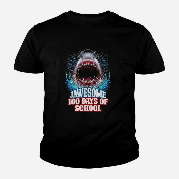 Jawesome 100 Days Of School Great White Shark Youth T-shirt