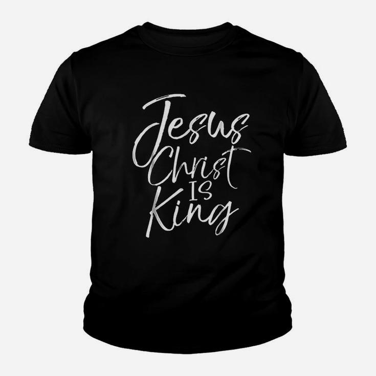 Jesus Christ Is King Fun Cute Youth T-shirt