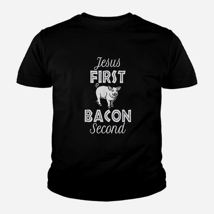 Jesus First Bacon Second Youth T-shirt