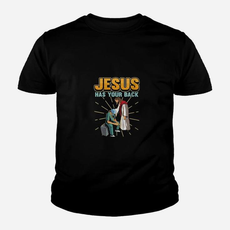Jesus Has Your Back Front Liners Pray Nurse Doctor New Hero Youth T-shirt